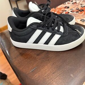 Adidas Kids Black and White Sneakers